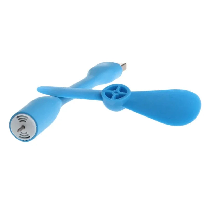 Mini USB Fan USB LED Light Flexible Bendable Cooling Fan with Lamps For Power Notebook Computer Summer Gadget QX2A