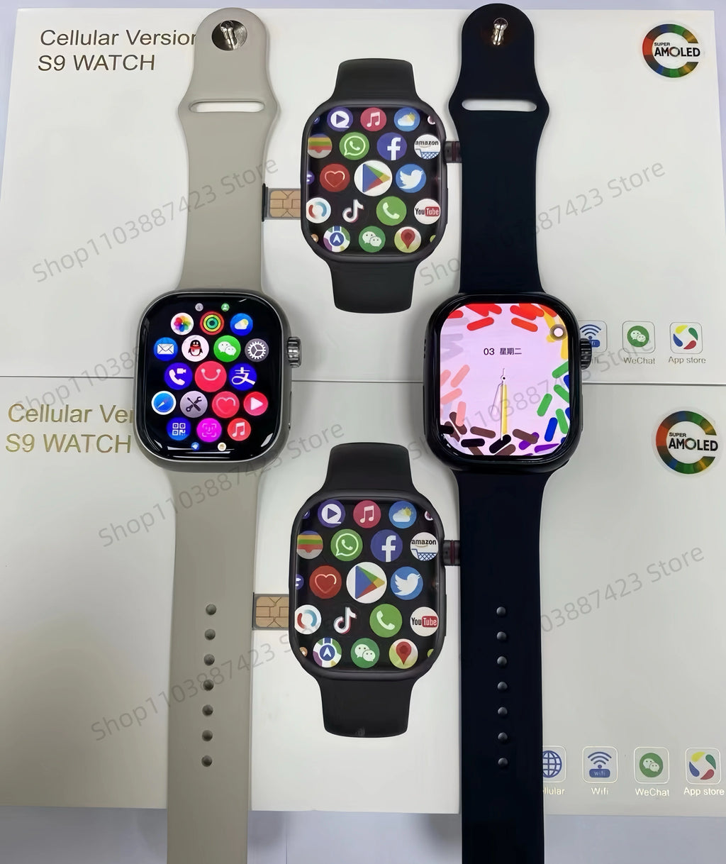 CD99 watch X 5G smartwatch 2.29inch AMOLED 5G LTE smart watch with 180 ° rotary camera GPS WiFi SIM card slot health monitoring