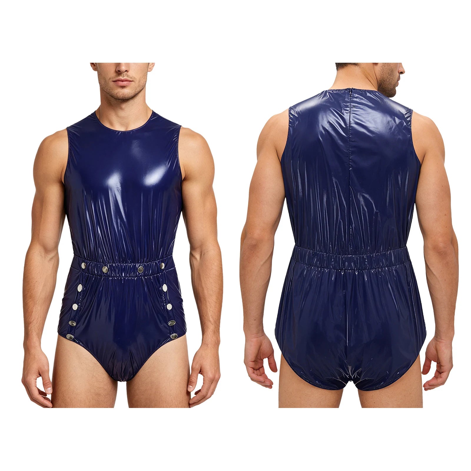 Women Men Waterproof Adaptive Bodysuit Elderly Bedridden Leak-proof Incontinence Diaper Cover Easy-to Wear Rompers Swimsuit