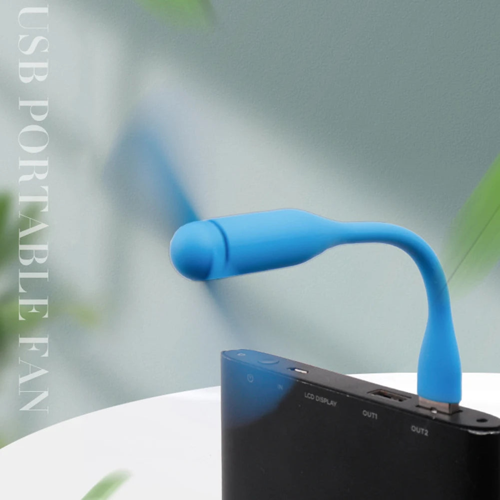 1/2PCS Flexible Portable Mini USB Fan for Power Bank Notebook Computer Summer Travel Cooling Gadget Mobile Phone USB Fans