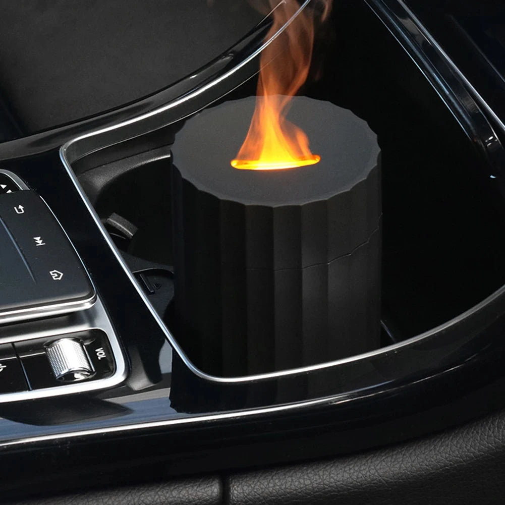 Simulation Flame Aromatherapy Humidifiers Air Humidifier Portable Mini Oil Diffuser for Home Office Car