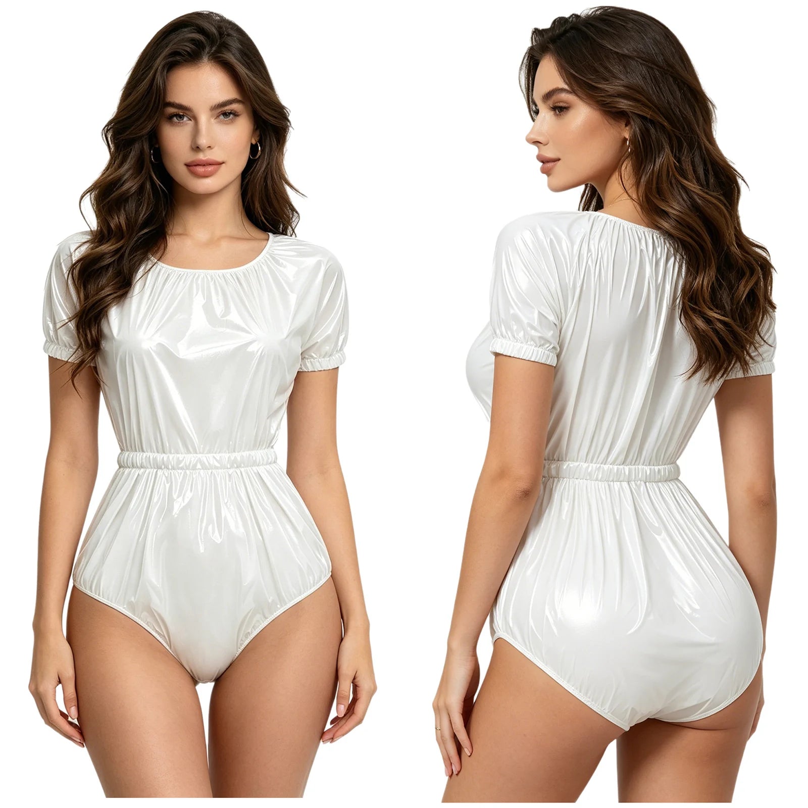 Women Men Waterproof Adaptive Bodysuit Elderly Bedridden Leak-proof Incontinence Diaper Cover Easy-to Wear Rompers Swimsuit