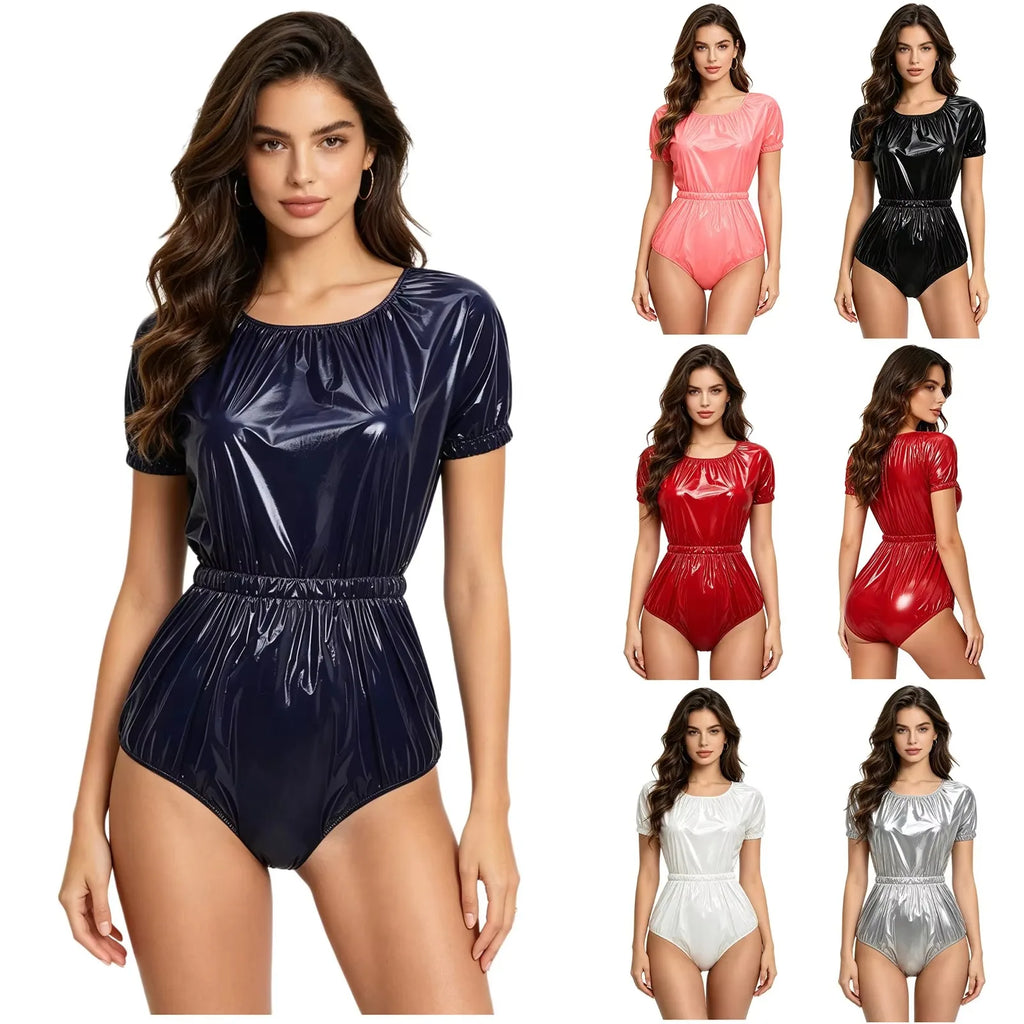 Women Men Waterproof Adaptive Bodysuit Elderly Bedridden Leak-proof Incontinence Diaper Cover Easy-to Wear Rompers Swimsuit